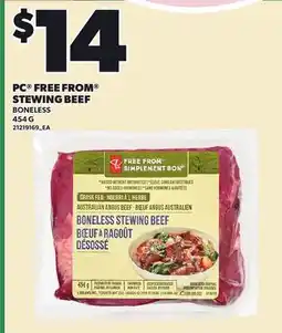Loblaws PC FREE FROM STEWING BEEF offer