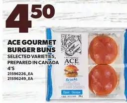Loblaws ACE GOURMET BURGER BUNS, 4'S offer