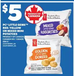 Loblaws PC LITTLE GEMS RED, YELLOW OR MIXED MINI POTATOES offer