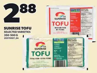Loblaws SUNRISE TOFU offer