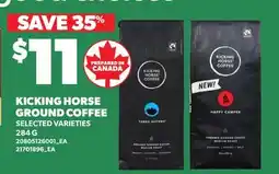 Loblaws KICKING HORSE GROUND COFFEE offer