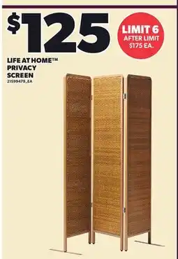 Loblaws LIFE AT HOME PRIVACY SCREEN offer