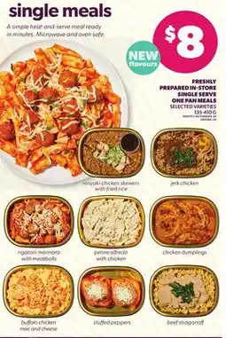 Loblaws FRESHLY PREPARED IN-STORE SINGLE SERVE ONE PAN MEALS offer