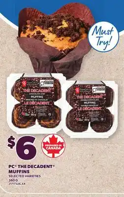 Loblaws PC THE DECADENT MUFFINS offer