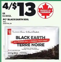 Loblaws PC BLACK EARTH SOIL offer