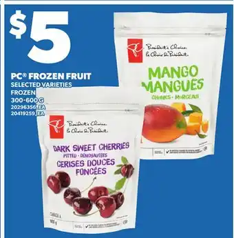 Loblaws PC FROZEN FRUIT offer