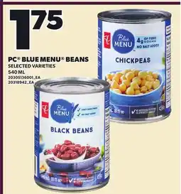 Loblaws PC BLUE MENU BEANS offer