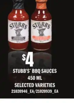 Loblaws STUBB'S BBQ SAUCES offer