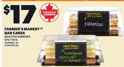Loblaws FARMER'S MARKET BAR CAKES offer