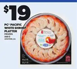 Loblaws PC PACIFIC WHITE SHRIMP PLATTER offer