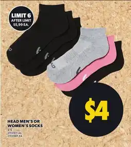 Loblaws HEAD MEN'S OR WOMEN'S SOCKS, 3'S offer