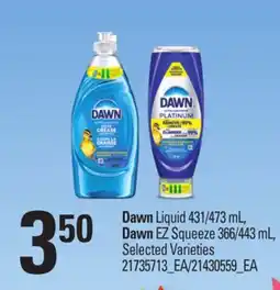Loblaws DAWN LIQUID 431/473 ML, DAWN EZ SQUEEZE 366/443 ML offer
