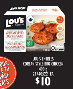 Loblaws LOU'S ENTRÉES KOREAN STYLE BBQ CHICKEN offer