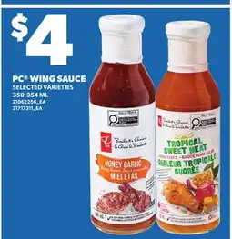 Loblaws PC WING SAUCE offer