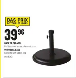 BMR BASE DE PARASOL offer