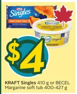 Sobeys Singles 410 g or Margarine soft tub offer