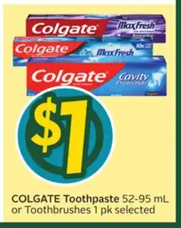 Sobeys Toothpaste or Toothbrushes 52-95 mL or Toothbrushes 1 pk offer