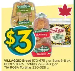 Sobeys Bread 570-675 g or Buns 6-8 pk, Tortillas 272-340 g or Tortillas 220-328 g offer