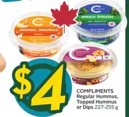 Sobeys Regular Hummus, Topped Hummus or Dips offer