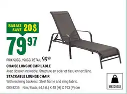 BMR CHAISE LONGUE EMPILABLE offer