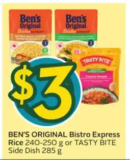 Sobeys Bistro Express Rice 240-250 g or Side Dish 285 g offer