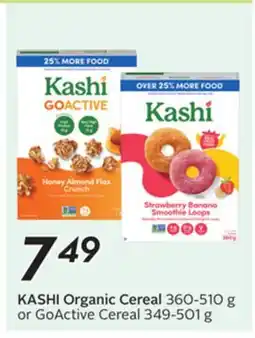 Sobeys KASHI Organic Cereal 360-510 g or GoActive Cereal 349-501 g offer