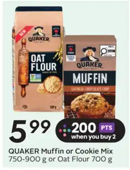 Sobeys QUAKER Muffin or Cookie Mix 750-900 g or Oat Flour 700 g offer