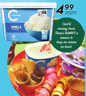 Sobeys COMPLIMENTS Ice Cream offer