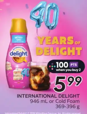 Sobeys INTERNATIONAL DELIGHT offer