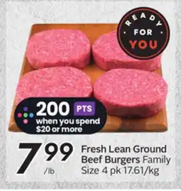 Sobeys Fresh Lean Ground Beef Burgers Family Size offer