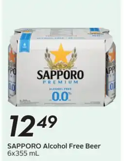 Sobeys SAPPORO Alcohol Free Beer offer