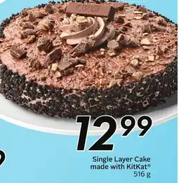 Sobeys Single Layer Cake made with KitKat offer