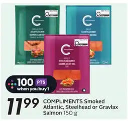 Sobeys COMPLIMENTS Smoked Atlantic, Steelhead or Gravlax Salmon offer