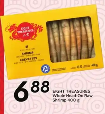 Sobeys EIGHT TREASURES Whole Head-On Raw Shrimp offer