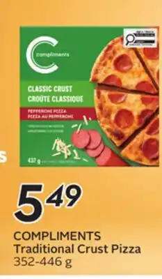 Sobeys COMPLIMENTS Traditional Crust Pizza offer
