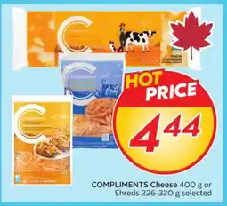 Sobeys COMPLIMENTS Cheese offer