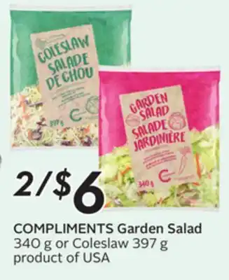 Sobeys COMPLIMENTS Garden Salad offer