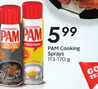 Sobeys PAM Cooking Sprays offer