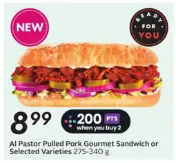 Sobeys Al Pastor Pulled Pork Gourmet Sandwich or Selected Varieties offer