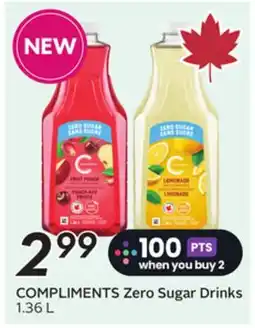Sobeys COMPLIMENTS Zero Sugar Drinks offer