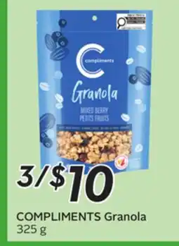Sobeys COMPLIMENTS Granola offer