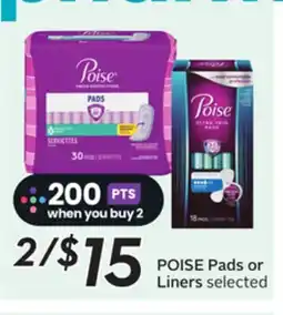 Sobeys POISE Pads or Liners offer