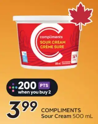 Sobeys COMPLIMENTS Sour Cream offer