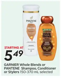 Sobeys GARNIER Whole Blends or PANTENE Shampoo, Conditioner or Stylers offer