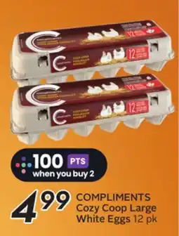Sobeys COMPLIMENTS Cozy Coop Large White Eggs offer