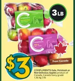 Sobeys COMPLIMENTS Gala, McIntosh or Red Delicious Apples offer