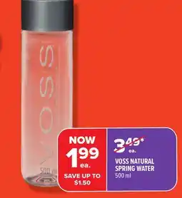Metro VOSS NATURAL SPRING WATER offer
