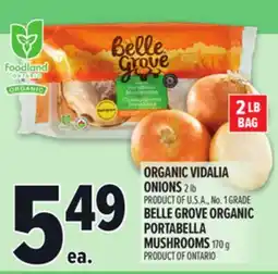 Metro ORGANIC VIDALIA ONIONS, 2 LB BELLE GROVE ORGANIC PORTABELLA MUSHROOMS offer