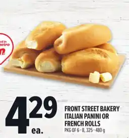 Metro FRONT STREET BAKERY ITALIAN PANINI OR FRENCH ROLLS offer