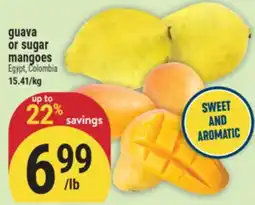 Marché Adonis guava or sugar mangoes offer
